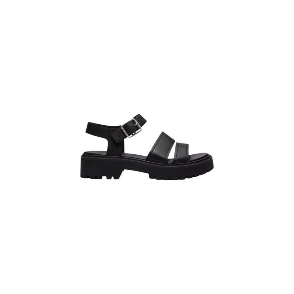 Timberland Black Leather Platform Women's Sandals